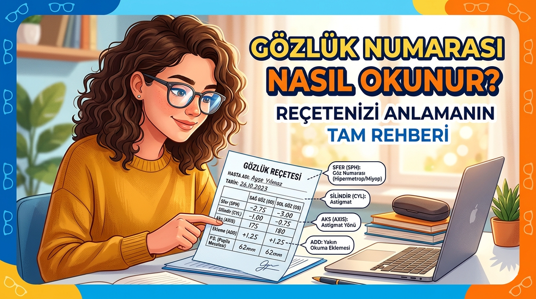 Gözlük Numarası Nasıl Okunur? Reçetenizi Anlamanın Tam Rehberi